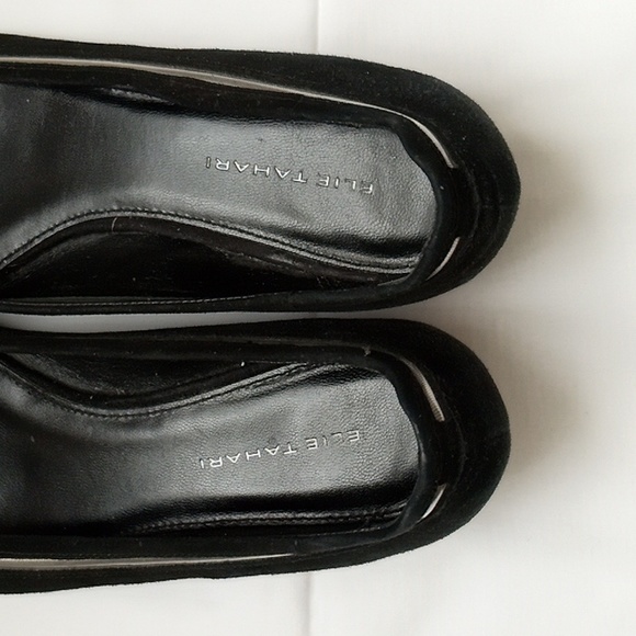 Elie Tahari Black Ballet Flat Shoes Size 37.5 - Picture 4 of 7